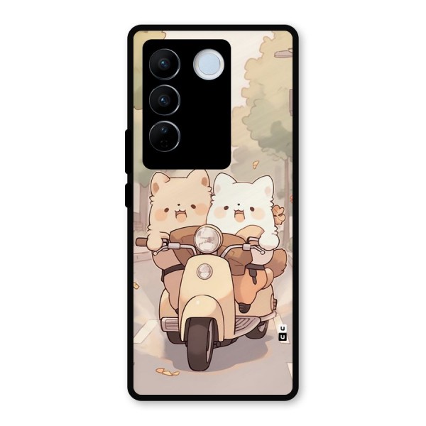 Cute Riders Metal Back Case for Vivo V27 Pro