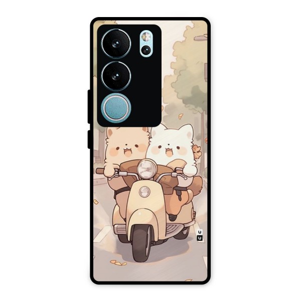 Cute Riders Metal Back Case for Vivo V29 Pro