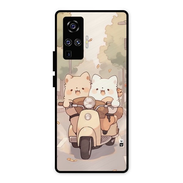 Cute Riders Metal Back Case for Vivo X50 Pro