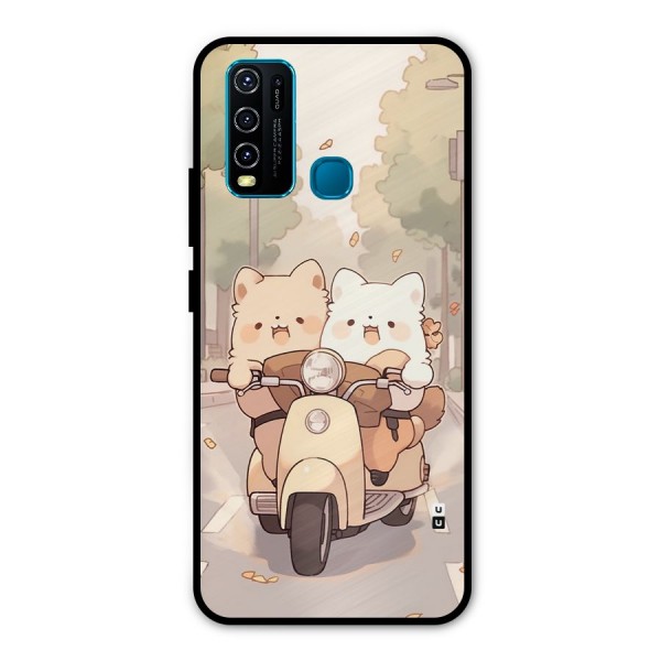 Cute Riders Metal Back Case for Vivo Y30