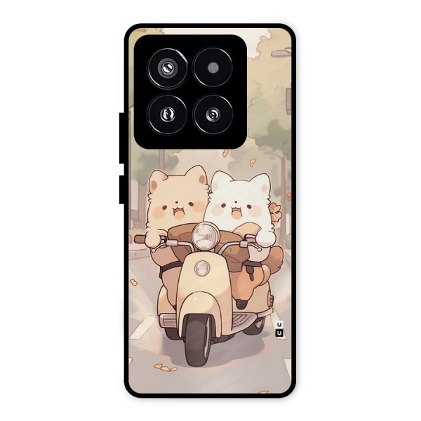 Cute Riders Metal Back Case for Xiaomi 14 Pro