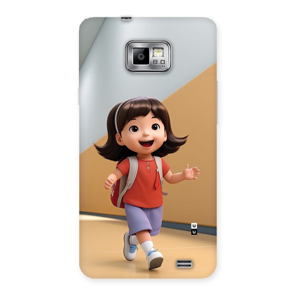 Cute School Girl Back Case for Galaxy S2