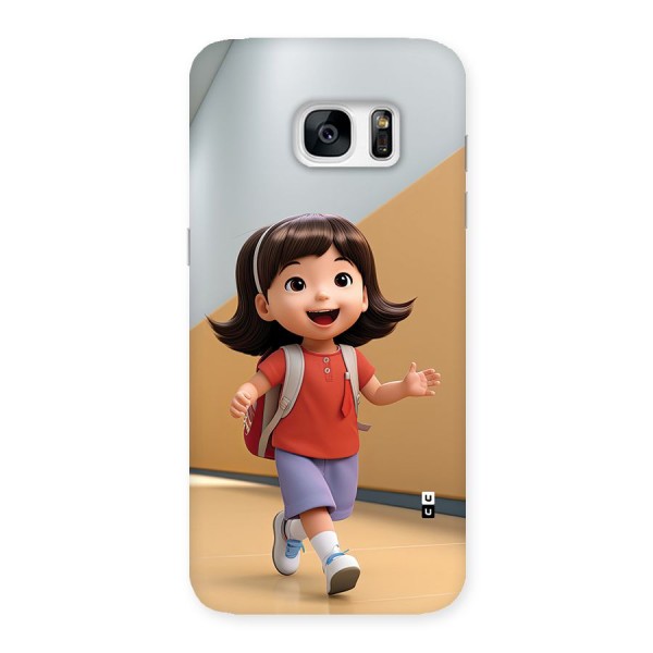 Cute School Girl Back Case for Galaxy S7 Edge