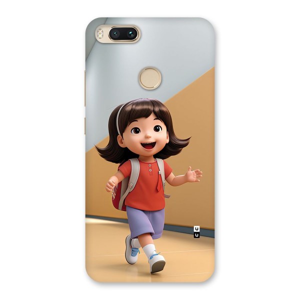 Cute School Girl Back Case for Mi A1