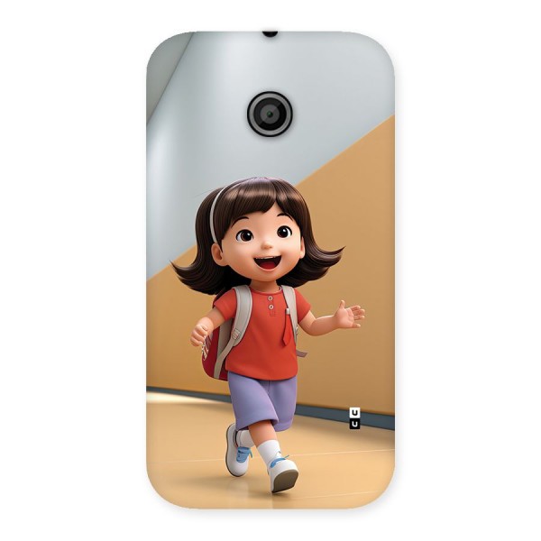 Cute School Girl Back Case for Moto E