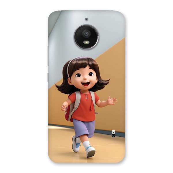 Cute School Girl Back Case for Moto E4 Plus