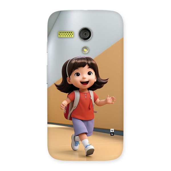 Cute School Girl Back Case for Moto G