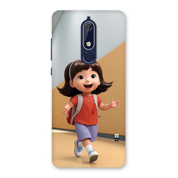 Cute School Girl Back Case for Nokia 5.1