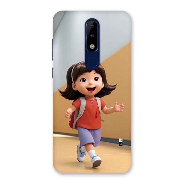 Cute School Girl Back Case for Nokia 5.1 Plus