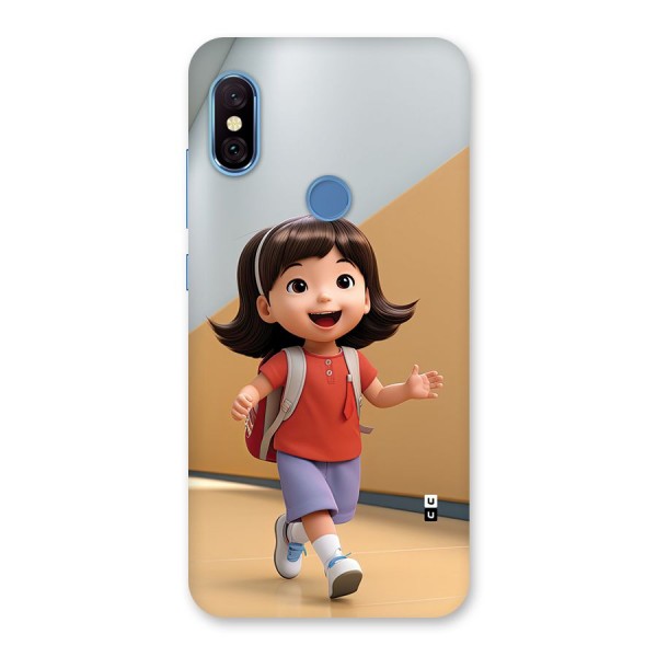 Cute School Girl Back Case for Redmi Note 6 Pro