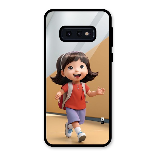 Cute School Girl Glass Back Case for Galaxy S10e