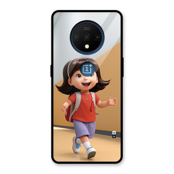 Cute School Girl Glass Back Case for OnePlus 7T