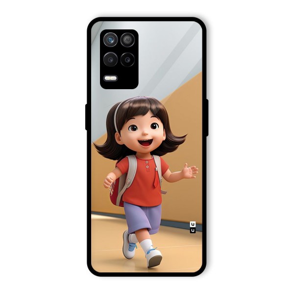 Cute School Girl Glass Back Case for Realme 9 5G