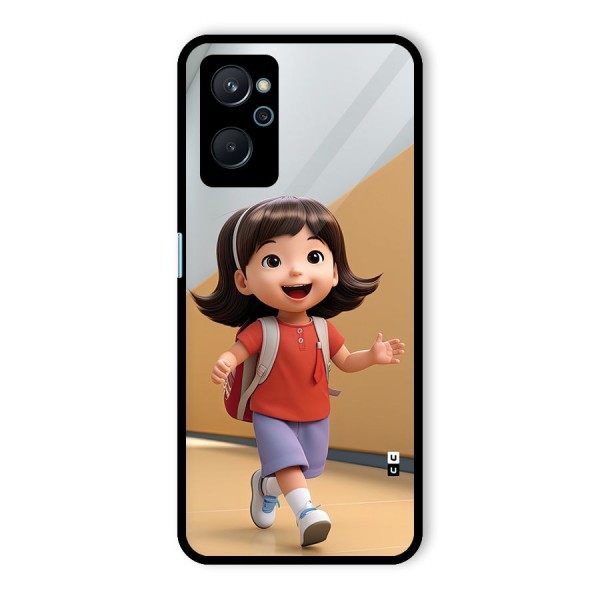 Cute School Girl Glass Back Case for Realme 9i