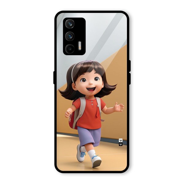 Cute School Girl Glass Back Case for Realme GT 5G