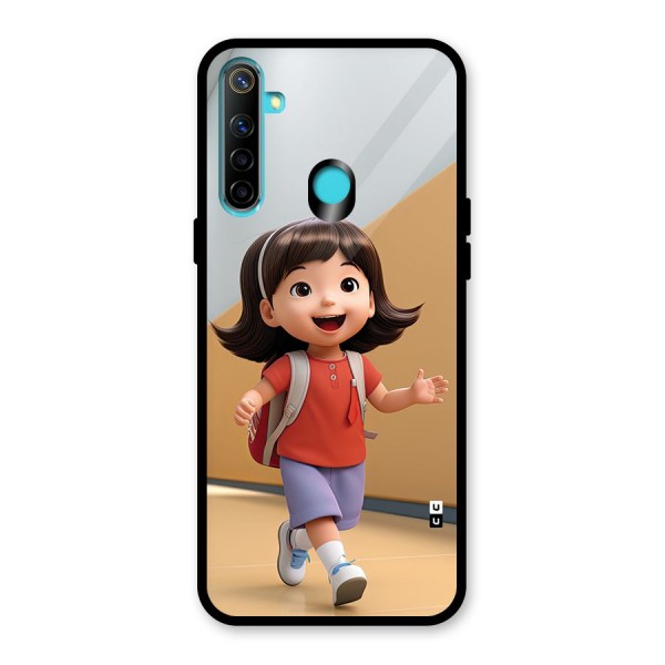 Cute School Girl Glass Back Case for Realme Narzo 10