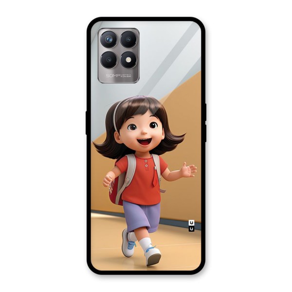 Cute School Girl Glass Back Case for Realme Narzo 50