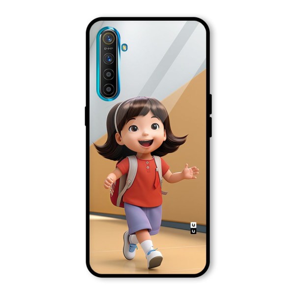 Cute School Girl Glass Back Case for Realme X2