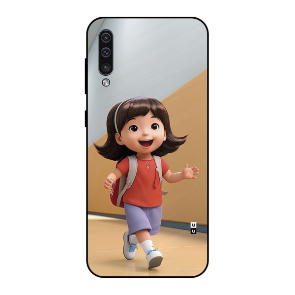 Cute School Girl Metal Back Case for Galaxy A50s