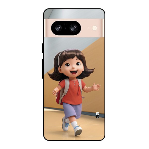 Cute School Girl Metal Back Case for Google Pixel 8