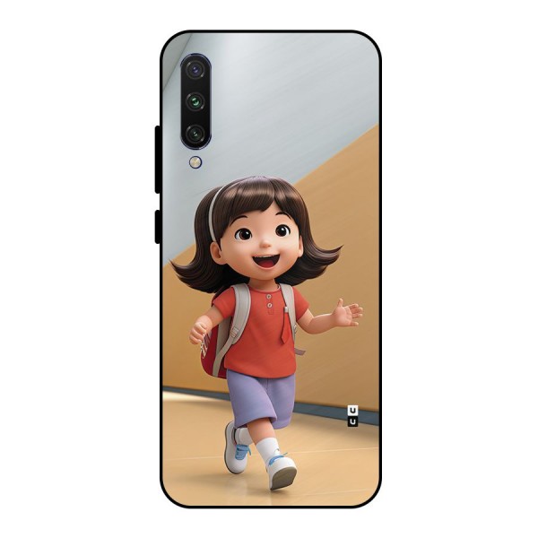 Cute School Girl Metal Back Case for Mi A3