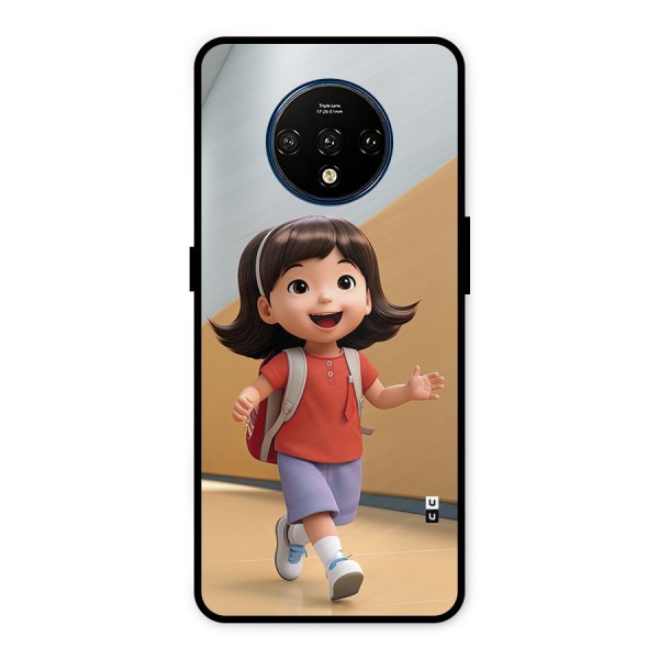 Cute School Girl Metal Back Case for OnePlus 7T