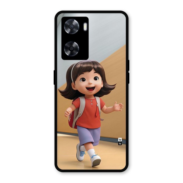 Cute School Girl Metal Back Case for Oppo A77