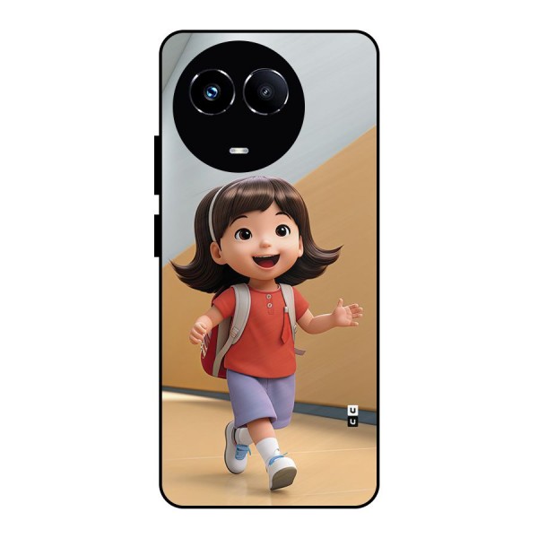 Cute School Girl Metal Back Case for Realme 11 5G