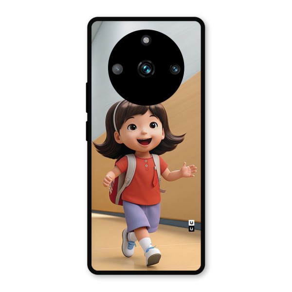 Cute School Girl Metal Back Case for Realme 11 Pro