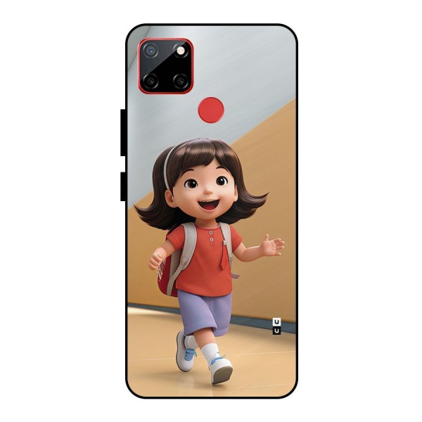 Cute School Girl Metal Back Case for Realme C12