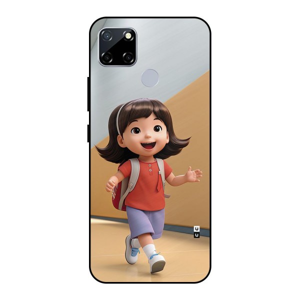 Cute School Girl Metal Back Case for Realme Narzo 20