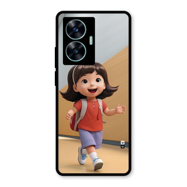 Cute School Girl Metal Back Case for Realme Narzo N55