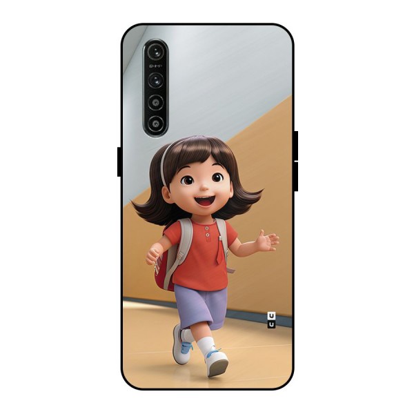 Cute School Girl Metal Back Case for Realme XT