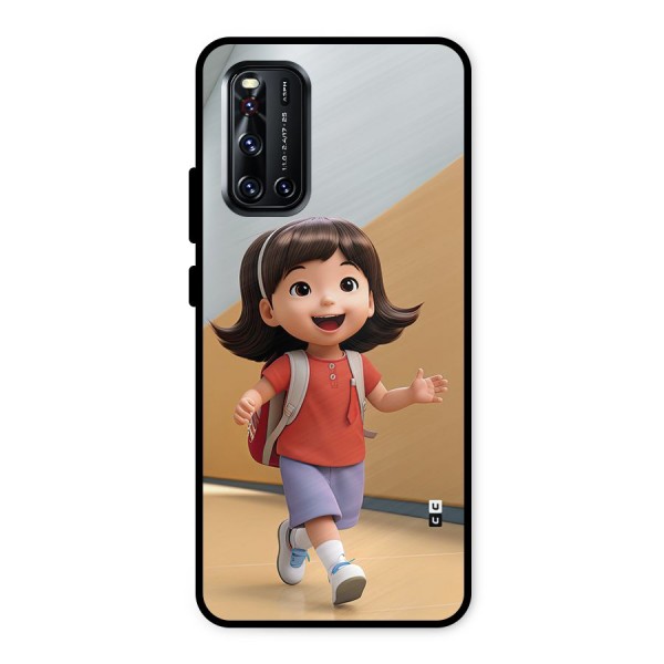 Cute School Girl Metal Back Case for Vivo V19