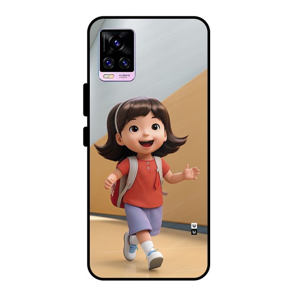 Cute School Girl Metal Back Case for Vivo V20 Pro