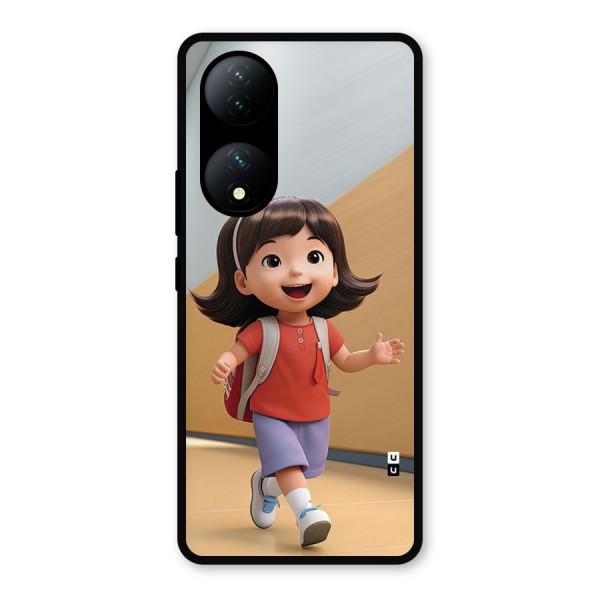 Cute School Girl Metal Back Case for iQOO Z7