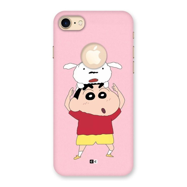 Cute Sheero Back Case for iPhone 8 Logo Cut