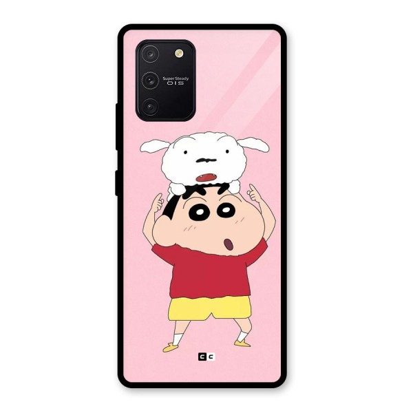 Cute Sheero Glass Back Case for Galaxy S10 Lite