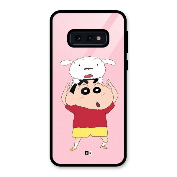 Cute Sheero Glass Back Case for Galaxy S10e