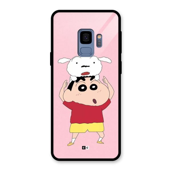 Cute Sheero Glass Back Case for Galaxy S9