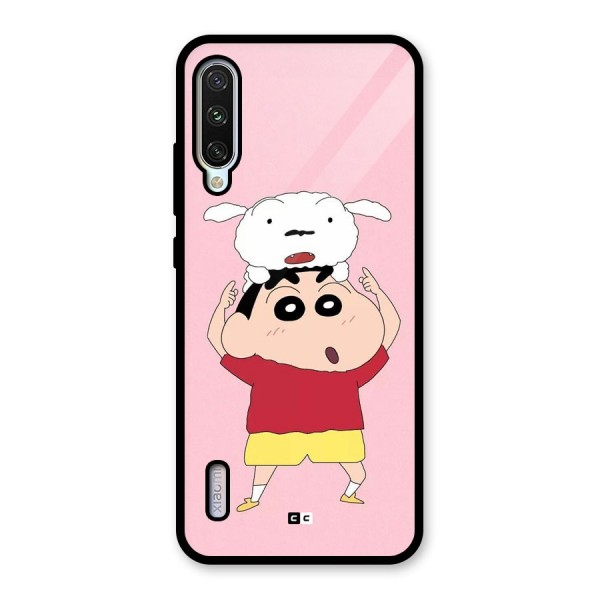 Cute Sheero Glass Back Case for Mi A3