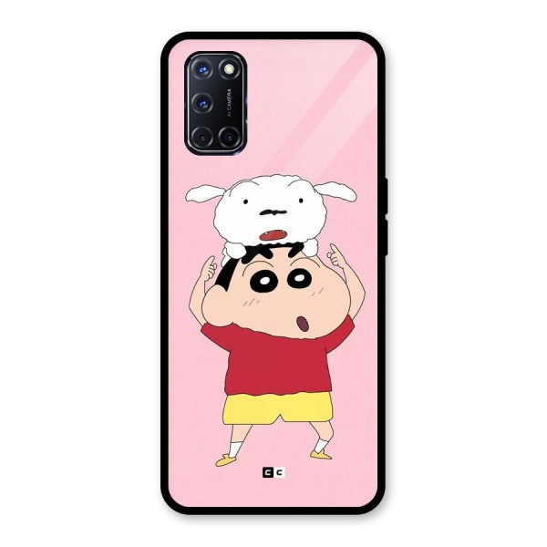 Cute Sheero Glass Back Case for Oppo A52