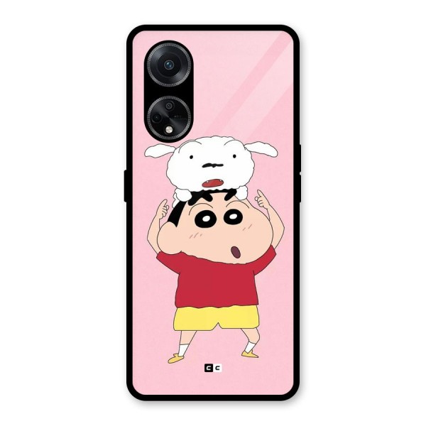 Cute Sheero Glass Back Case for Oppo F23