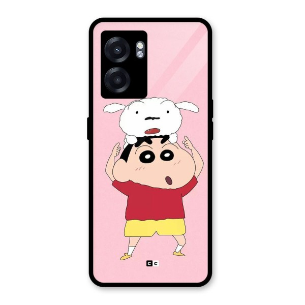 Cute Sheero Glass Back Case for Oppo K10 (5G)