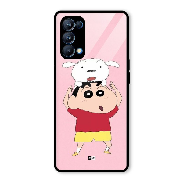 Cute Sheero Glass Back Case for Oppo Reno5 Pro 5G