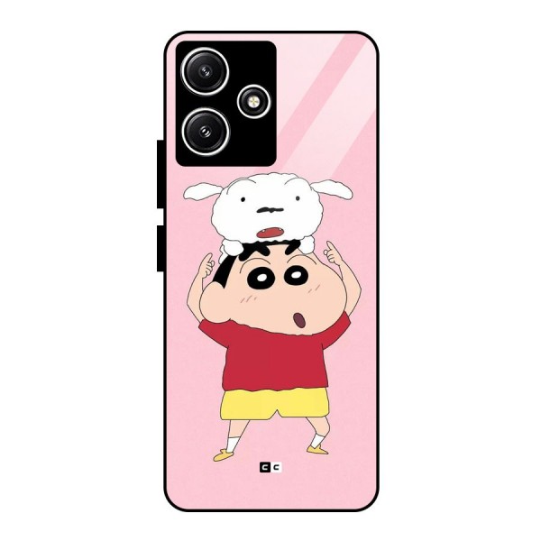 Cute Sheero Glass Back Case for Poco M6 Pro