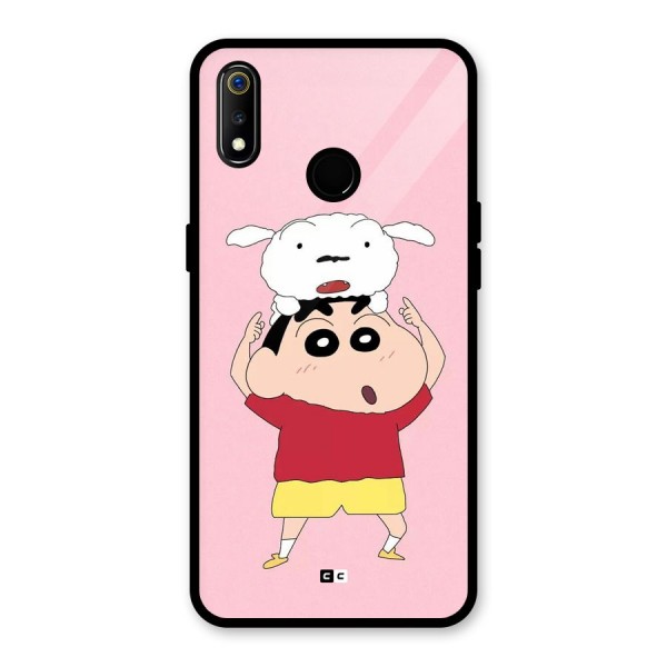 Cute Sheero Glass Back Case for Realme 3