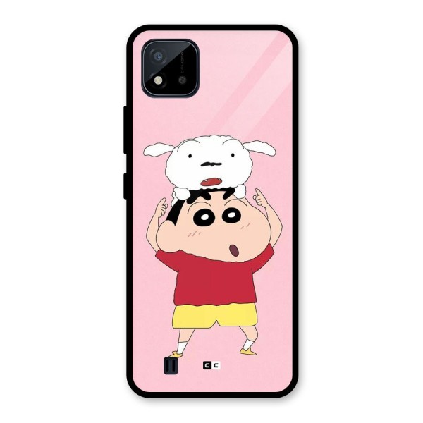 Cute Sheero Glass Back Case for Realme C11 2021