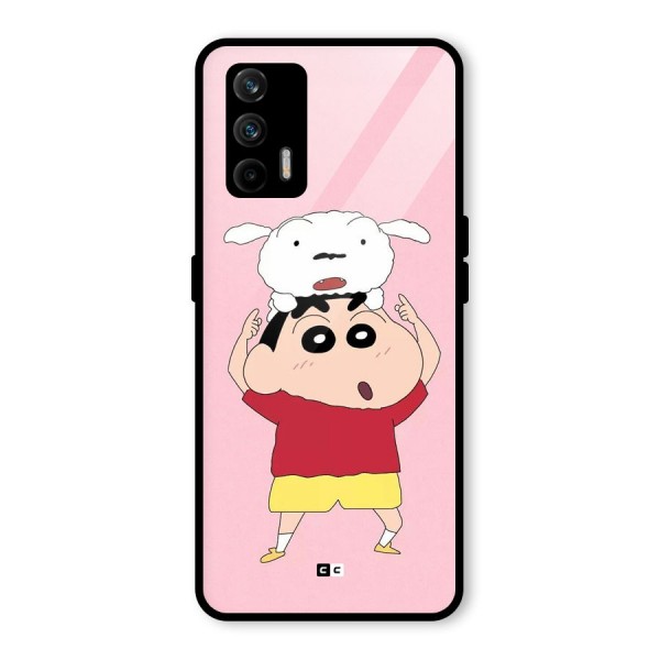 Cute Sheero Glass Back Case for Realme X7 Max