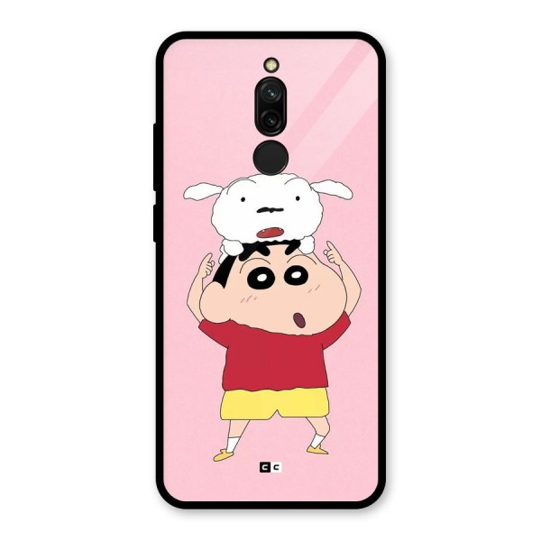 Cute Sheero Glass Back Case for Redmi 8